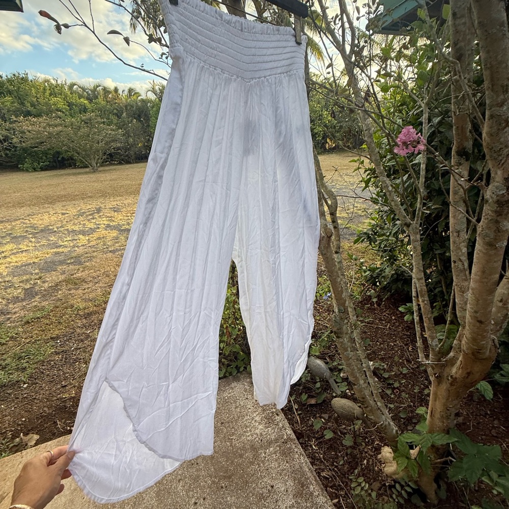 NWT primark White Wide Leg flowy pants small